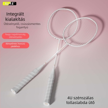 Két tollasütő karbonszálas, egybeépített konstrukció, tartós professzionális edzéshez
