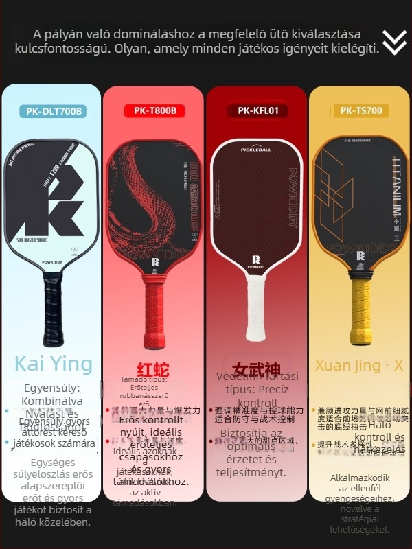 Devils pickleball ütő – szénszálas, 230 g, teljes készlet