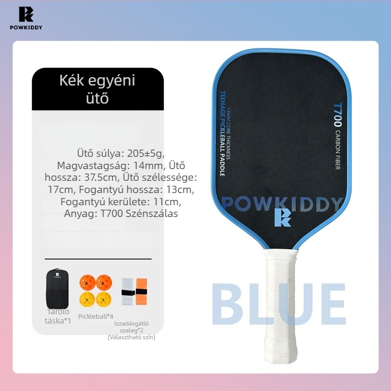 Davis pickleball ütő, T700 szénszálas, tömeg 205±5 g, méhsejt textúra