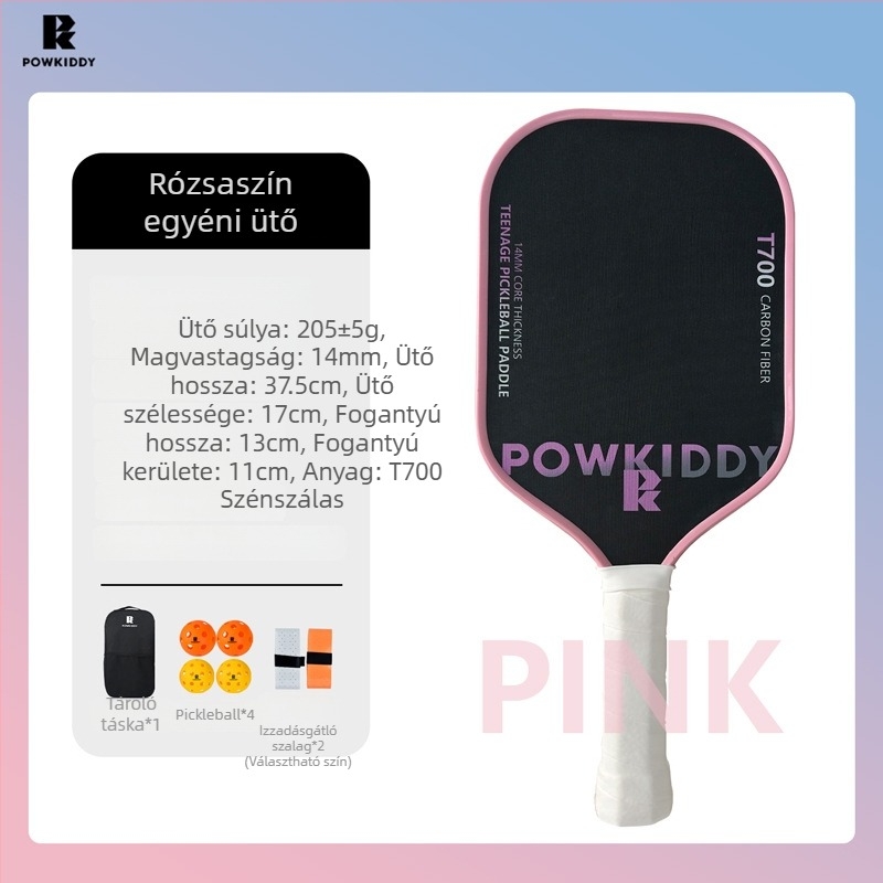 Davis pickleball ütő, T700 szénszálas, tömeg 205±5 g, méhsejt textúra