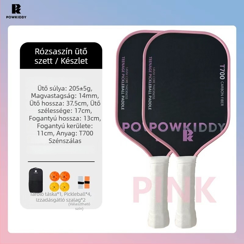 Davis pickleball ütő, T700 szénszálas, tömeg 205±5 g, méhsejt textúra