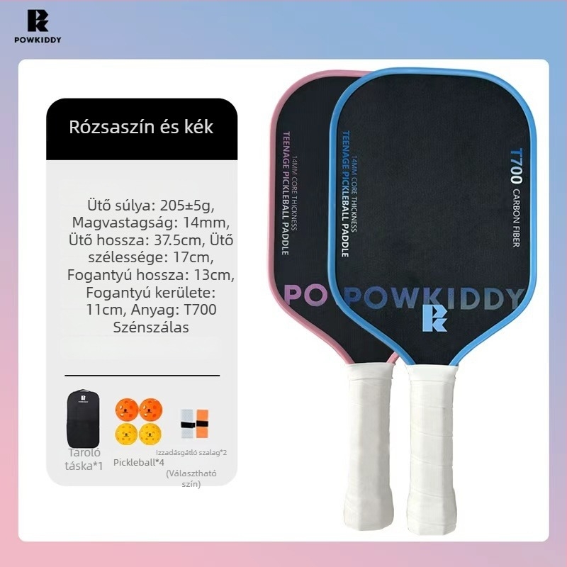 Davis pickleball ütő, T700 szénszálas, tömeg 205±5 g, méhsejt textúra