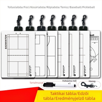 Mágneses taktikai edzőtábla futballhoz és labdajátékokhoz tollal és radírral