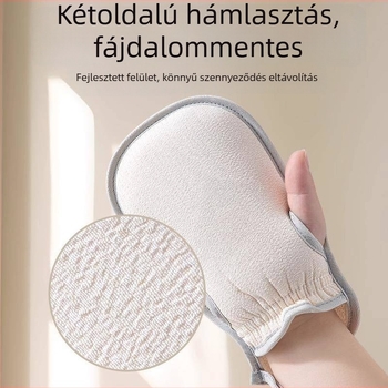 Női fürdőkesztyű – hámlasztó, durva szemcsés felület, lélegző, megvastagított, poliészter anyag