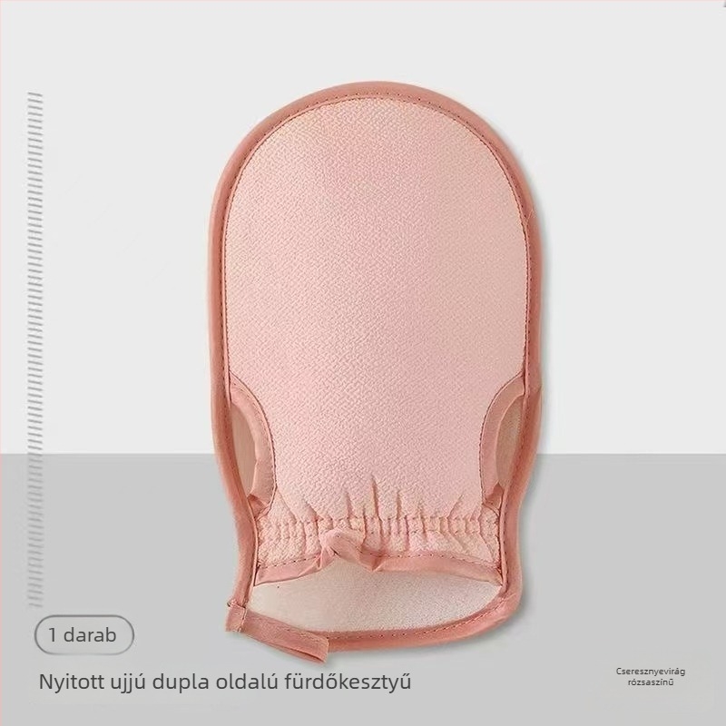 Női fürdőkesztyű – hámlasztó, durva szemcsés felület, lélegző, megvastagított, poliészter anyag