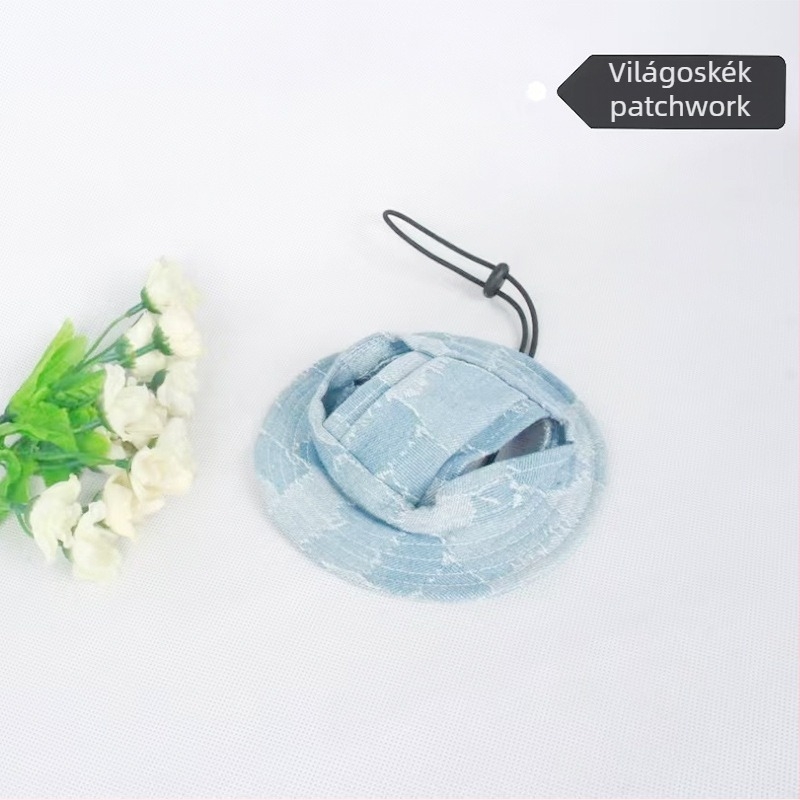 Kisállatok napvédő sapkája – füllyukakkal, halász stílus, pamut, domborított, tavasz, lazább