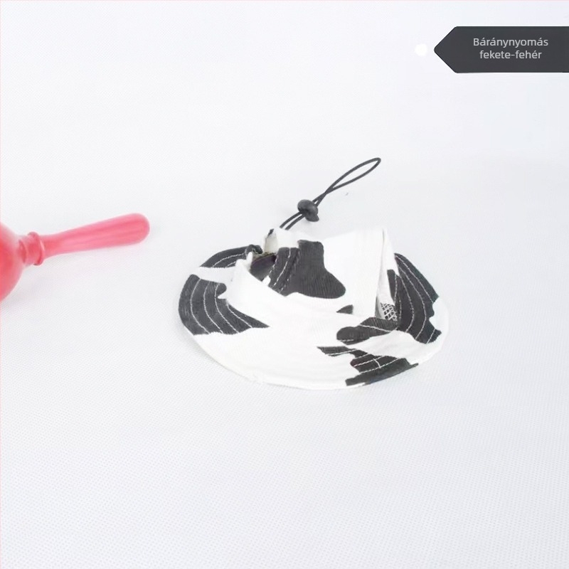 Kisállatok napvédő sapkája – füllyukakkal, halász stílus, pamut, domborított, tavasz, lazább