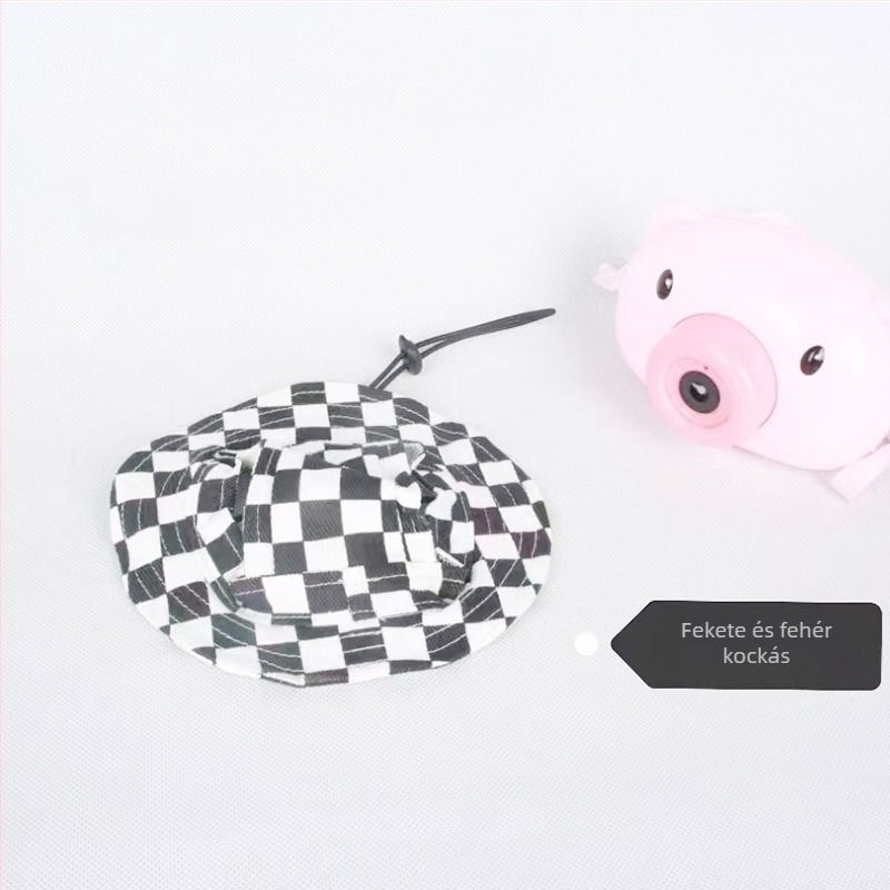 Kisállatok napvédő sapkája – füllyukakkal, halász stílus, pamut, domborított, tavasz, lazább