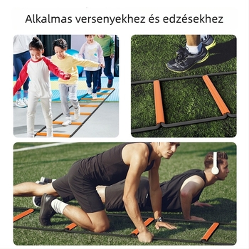 Edzés segéd: többfunkciós összecsukható agilitási létra, acél konstrukció, alkalmas futballhoz, Roneng márka