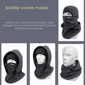 Uniszex polár fleece kerékpáros maszk integrált nyakmelegítővel és szélvédett téli védelemmel