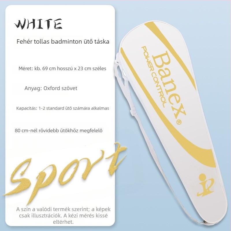 Badmintonütő táska, vízálló Oxford anyagból, háromrétegű megerősített tároló, egylábas vállkialakítás, testreszabható logó, Brother márka