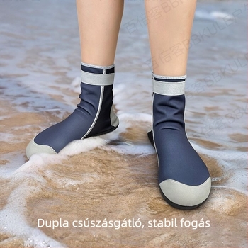 Férfiak kamuflált búvár zoknijai – meleg, csúszásmentes, kopásálló, vízálló anyagú zoknik, térdig érő strand zokni búvárkodáshoz