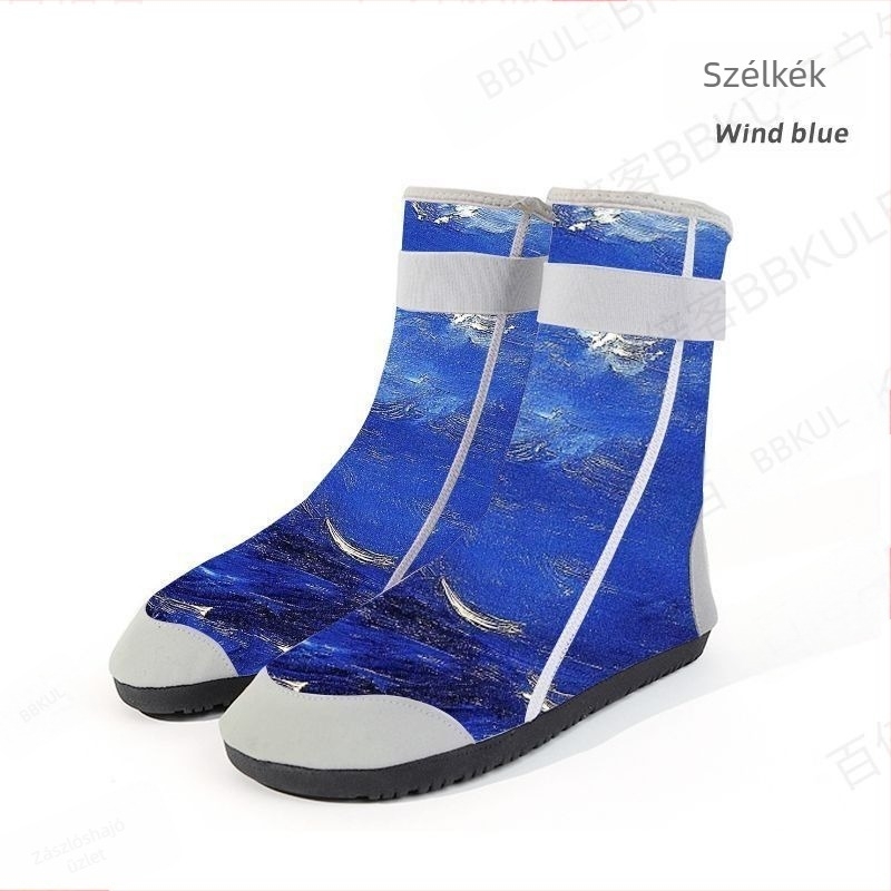 Férfiak kamuflált búvár zoknijai – meleg, csúszásmentes, kopásálló, vízálló anyagú zoknik, térdig érő strand zokni búvárkodáshoz