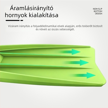 Szilikon rövid úszófinok, szabad stílusú úszáshoz, Luckyfish márka, anyaga PP+TPE, gyerekeknek és felnőtteknek egyaránt, professzionális edzéshez