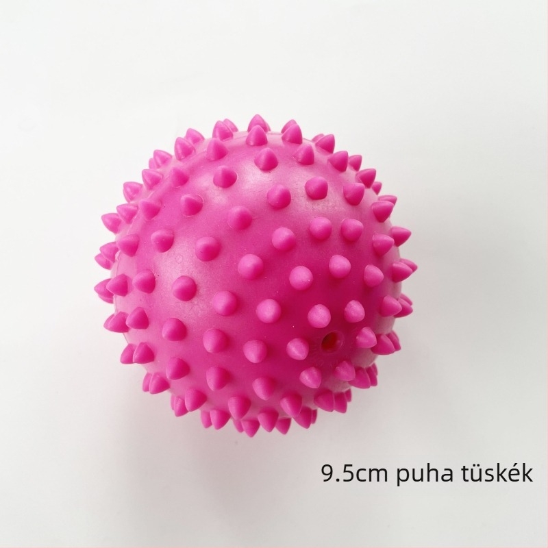 9 cm puha PVC tüskés labda masszázsra és akupunktúra pontok stimulálására; fogó labda; talpi fascia jóga- és fitneszlabda; sünlabda