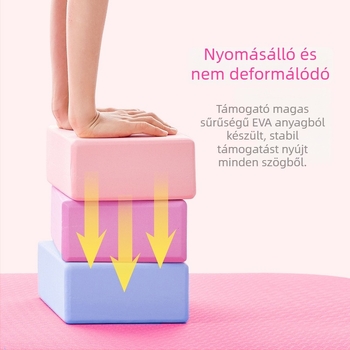 EVA jógablokk, nagy sűrűségű, egységes dizájn, ideális a fitnesshez és a tánchoz, kezdőknek és gyerekeknek