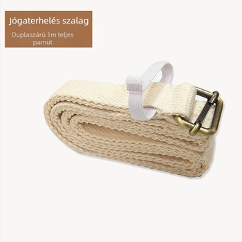 Breathsport Jóga Nyújtó Szalag, Kétszintes, 100% Pamut, Váll- és Nyak Nyújtásához, Testtartás Javítása, Glute Edzés