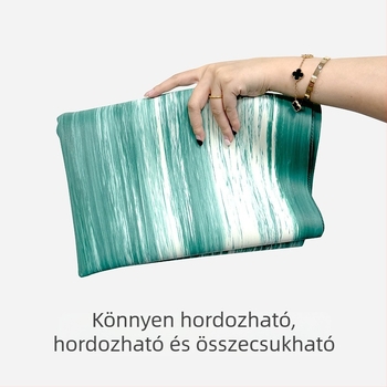 1.5 mm tiszta gumi jóga matrac, csúszásmentes, ultra vékony, összecsukható, hordozható utazáshoz és otthoni használathoz