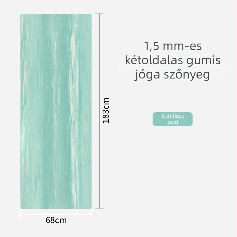 1.5 mm tiszta gumi jóga matrac, csúszásmentes, ultra vékony, összecsukható, hordozható utazáshoz és otthoni használathoz