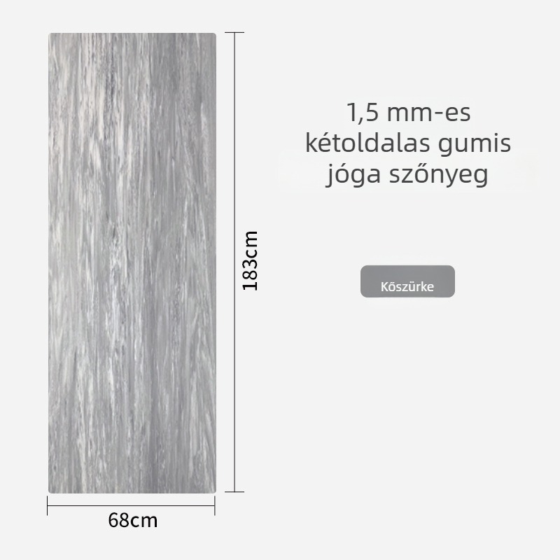 1.5 mm tiszta gumi jóga matrac, csúszásmentes, ultra vékony, összecsukható, hordozható utazáshoz és otthoni használathoz