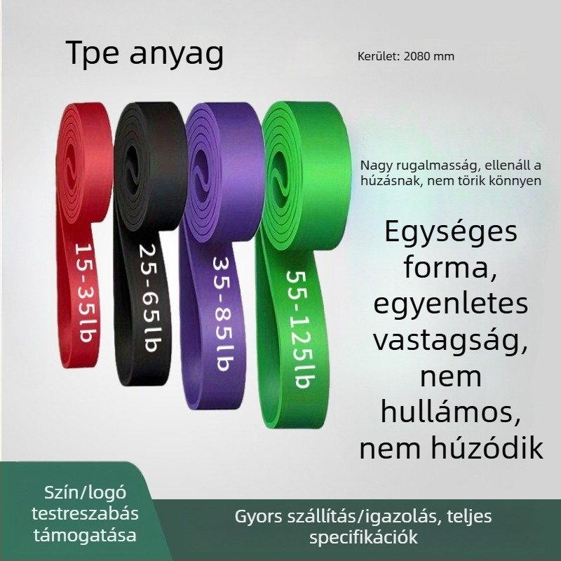 Nothing 002 TPE ellenállás szalag guggolásgyűrűvel és jóga elasztikus szalaggal, csípőemelés, robbanó erő