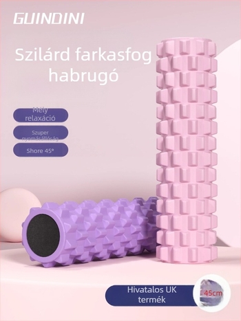 Jóga habhenger selyemviráganyaggal – izomlazítás és lábmasszázs