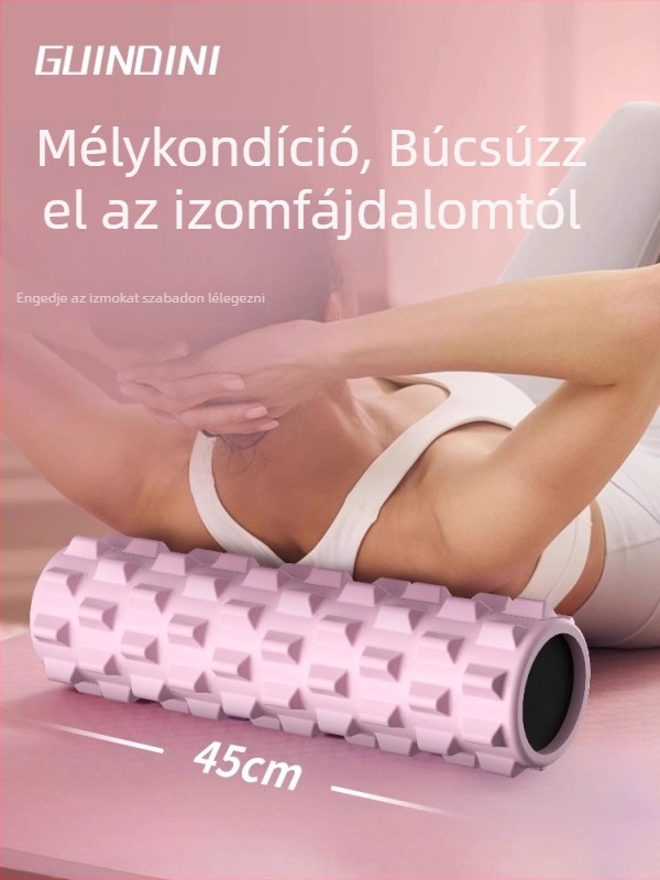 Jóga habhenger selyemviráganyaggal – izomlazítás és lábmasszázs