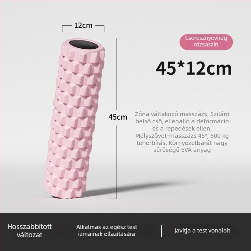 Jóga habhenger selyemviráganyaggal – izomlazítás és lábmasszázs