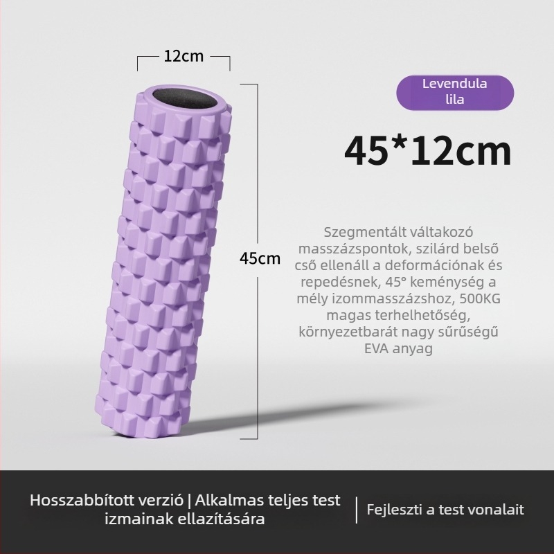 Jóga habhenger selyemviráganyaggal – izomlazítás és lábmasszázs