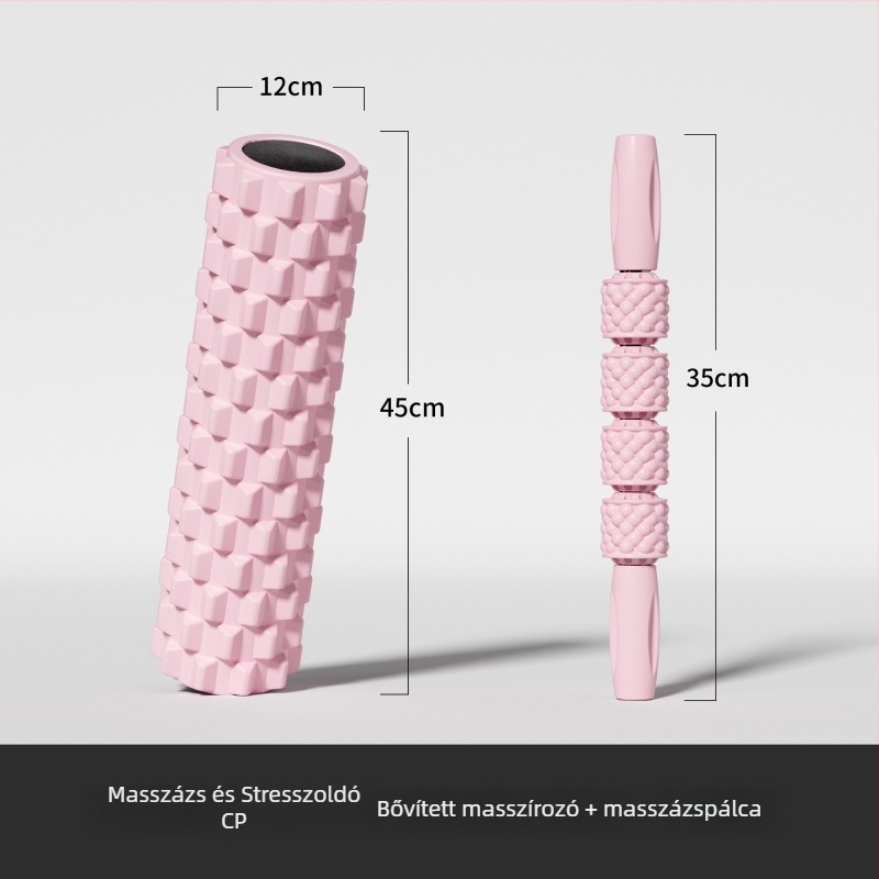 Jóga habhenger selyemviráganyaggal – izomlazítás és lábmasszázs