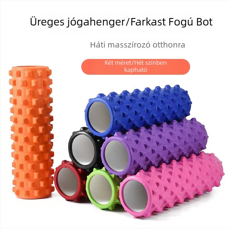 EVA habból készült roller jóga és izomlazító masszázsra, üreges jógaoszlop, 45 cm hosszú