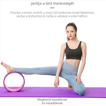 Kezdő jóga kerék a hátsó nyitáshoz, Backbend eszköz, jóga kerék/Pilates kör, otthoni masszázs (Anyag: TPE)