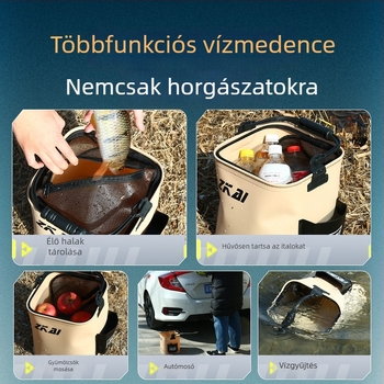 Antel EVA összecsukható, vízálló élőhalas vödör – hordozható kültéri halászati doboz