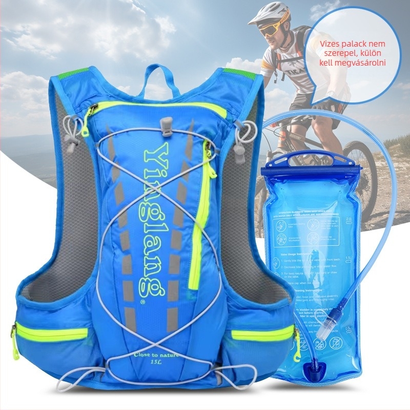 Szabadban használható ultrakönnyű hátizsák-vest Nylon anyagból, lélegző, vízálló, vállpánt légpárnás