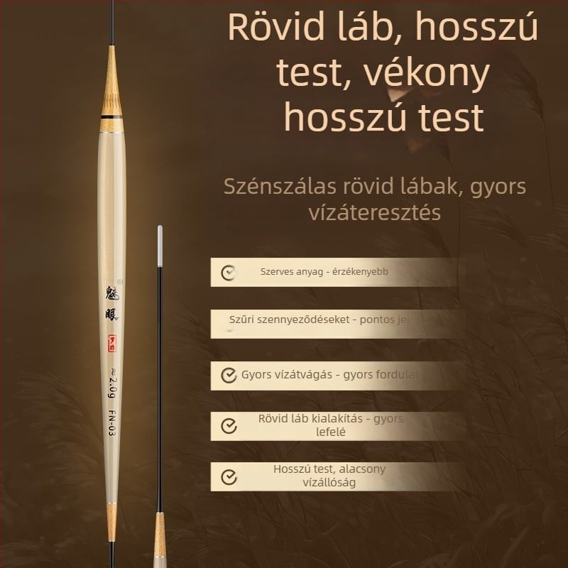 Charming Eyes OLED világító úszó – Magas érzékenységű harapásjelző, Színváltás nappal/éjszaka, Short Shank, Long Body