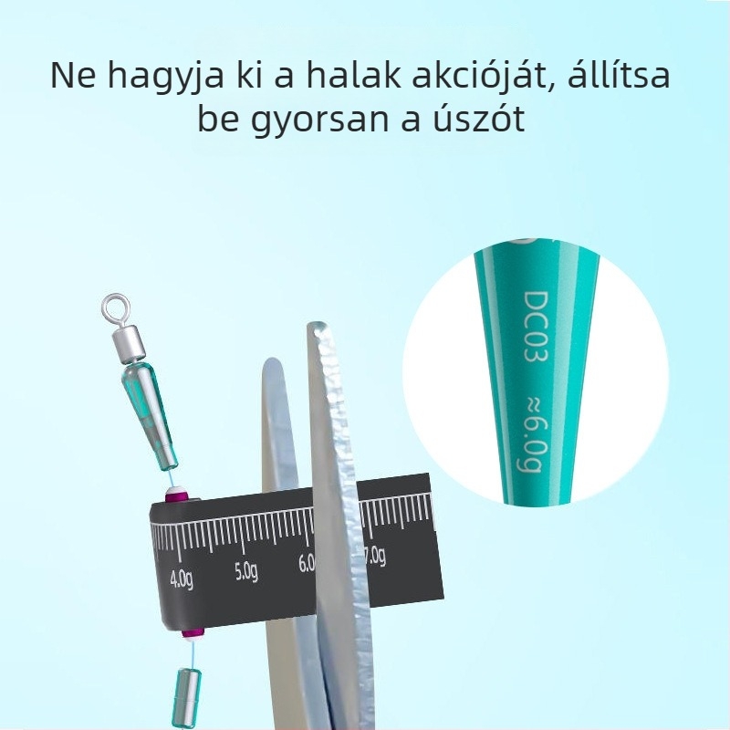 Szakmai csúszó úszó hosszú dobásokhoz, világító harapásjelző színváltással, vastagabb, kiemelkedő láthatóságú úszó part menti horgászathoz