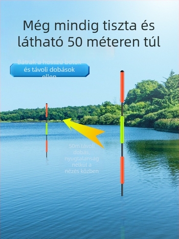 Vertical drift horgászúszó – Eagle Eye, kompozit anyagú úszó, világító éjszakai használatra, nappali és éjszakai használat