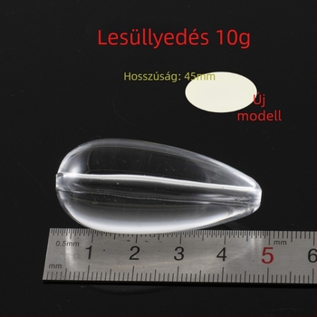 SEELUCKER süllyedő hajító eszköz – horgászfelszerelés, 3.2 g, ABS anyag, átlátszó dizájn