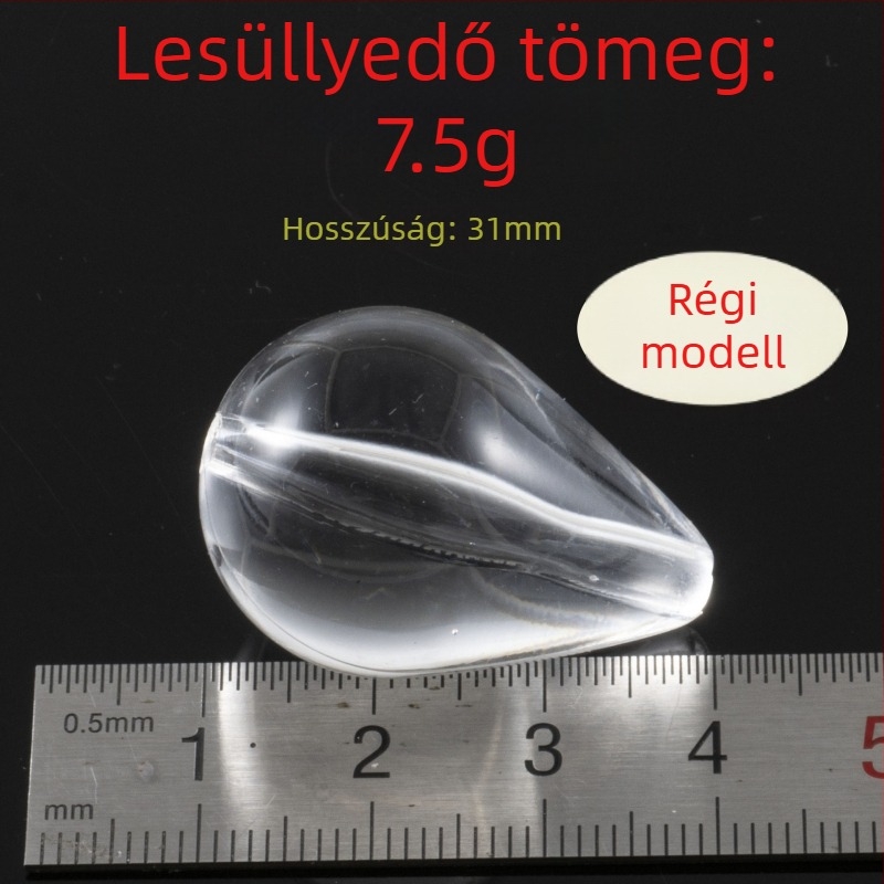 SEELUCKER süllyedő hajító eszköz – horgászfelszerelés, 3.2 g, ABS anyag, átlátszó dizájn
