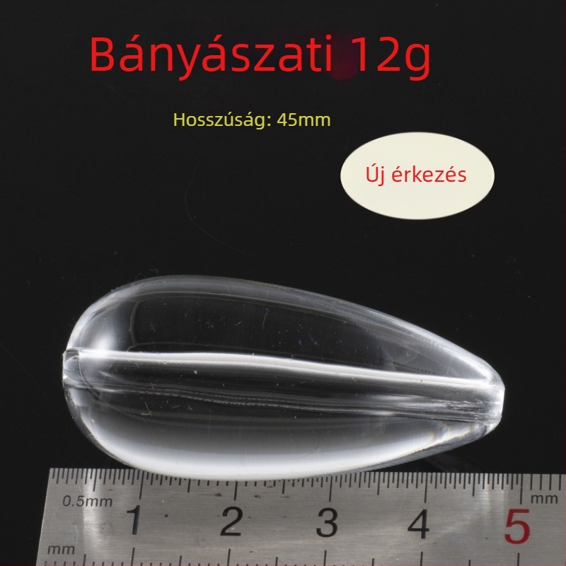 SEELUCKER süllyedő hajító eszköz – horgászfelszerelés, 3.2 g, ABS anyag, átlátszó dizájn