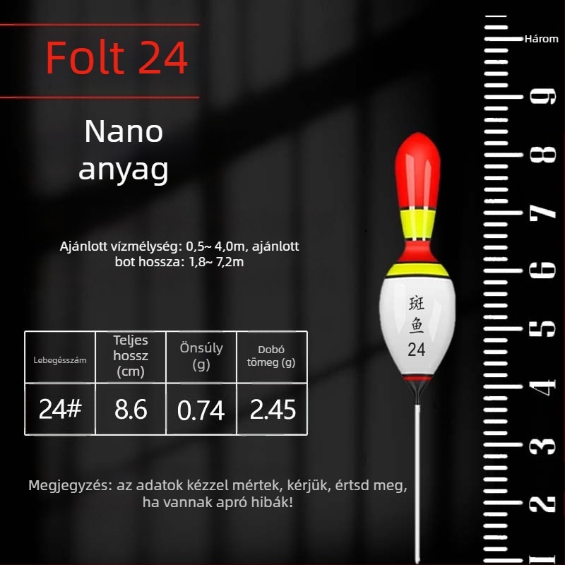 Vertikális sodrású úszó, rövid farok, nano anyag, Speckled fish