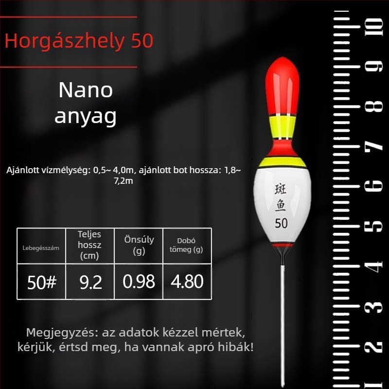 Vertikális sodrású úszó, rövid farok, nano anyag, Speckled fish