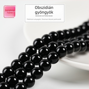 Objszidán szabad gyöngyök, polírozott, kerek, márka Yuelong tianxi