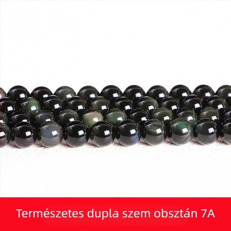 Objszidán szabad gyöngyök, polírozott, kerek, márka Yuelong tianxi