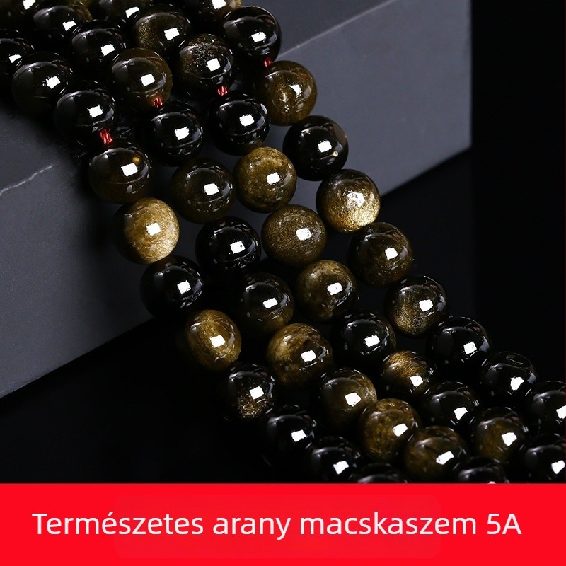 Objszidán szabad gyöngyök, polírozott, kerek, márka Yuelong tianxi