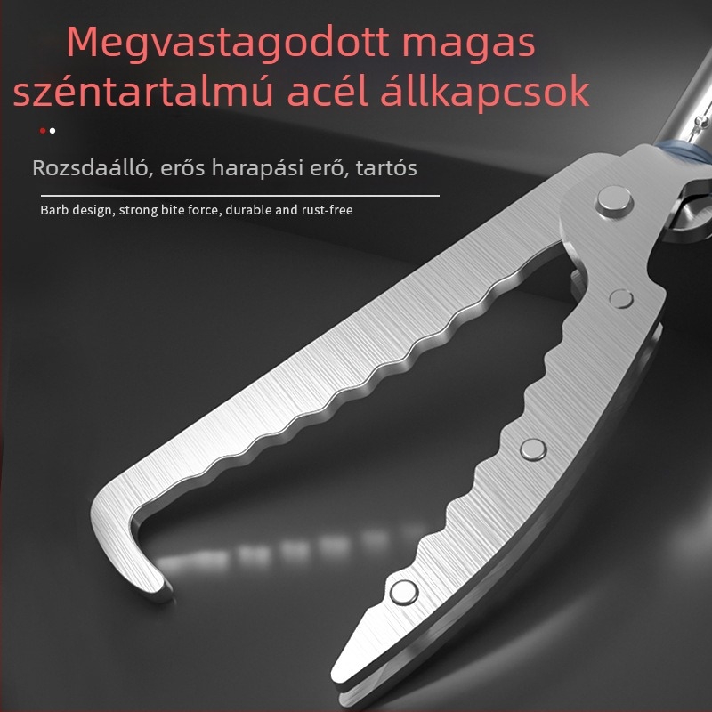 Teleszkópos kígyóhorgos fogó, alumínium ötvözet, Silver Rhinoceros
