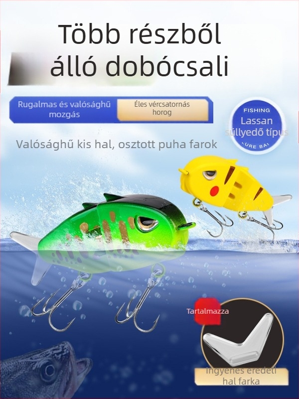 Weihe sport több részes, színes műcsali dupla horoggal, kis méret
