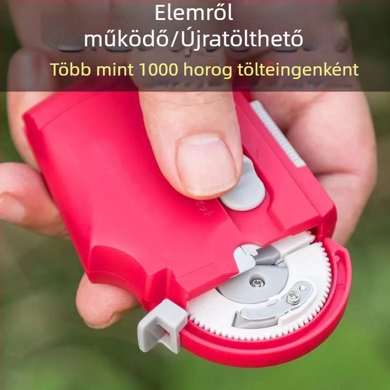 Elektromos horgász zsinór-kötő dupla horoggal – automatikus belső zsinórvezetés, újratölthető