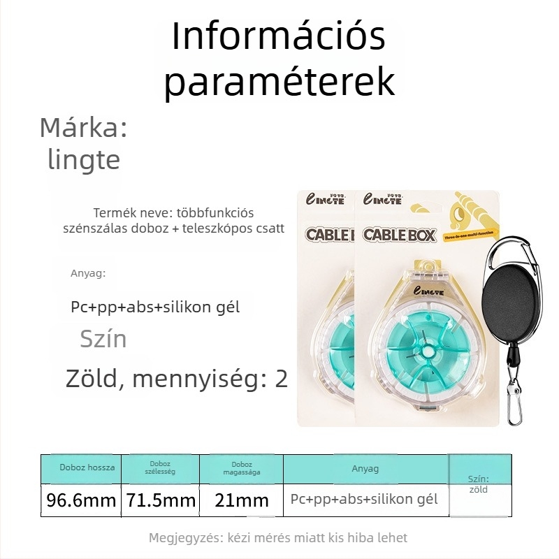 Lingte ABS Horgászati vonal tároló doboz gyors vágás funkcióval és anti-reverse funkcióval, többfunkciós vonal doboz