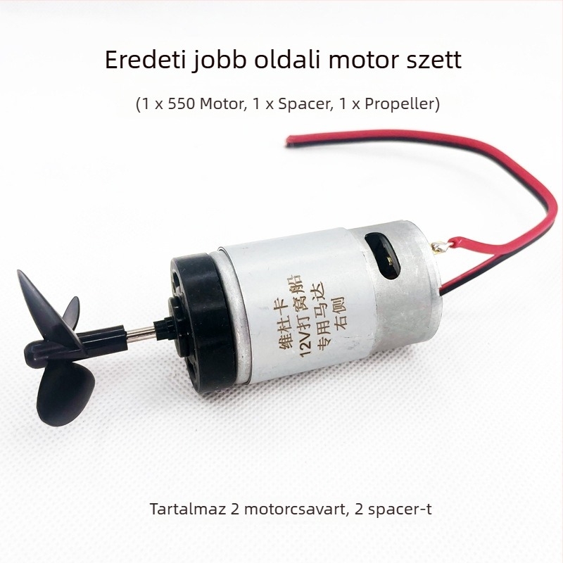 Csónakhoz szóló DC motor - Magas teljesítmény, Nagy sebesség, Vízálló tömítés (12-24V; anyaga: fém tiszta réz mozgó alkatrészekkel; licencelt magáncímke: Igen)
